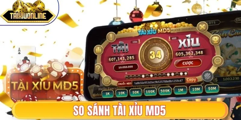 Tài Xỉu MD5 - Khẳng Định Uy Tín Bằng Kết Quả Được Mã Hóa 1 So sánh tài xỉu MD5 với nhiều hình thức khác